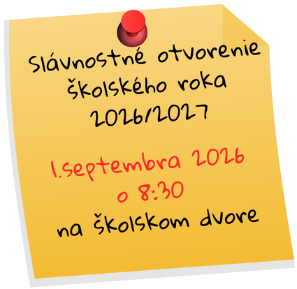 Otvorenie šk. roka 2026/2027